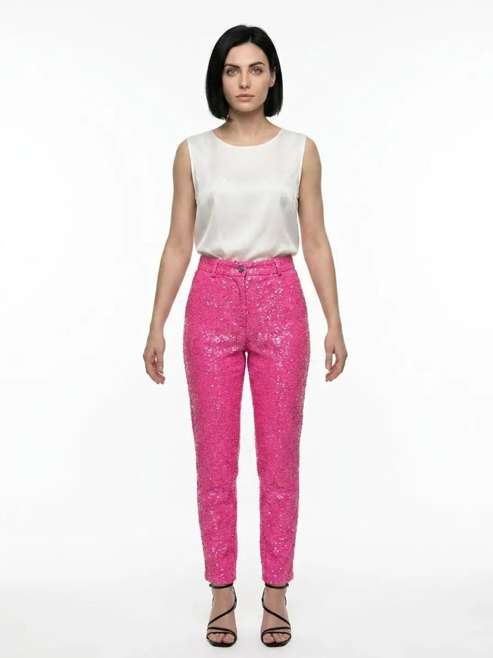 Dolce &amp; Gabbana Sample Sale | Dolce &amp; Gabbana Pink Elastane Casual Pants - | Designer outlet