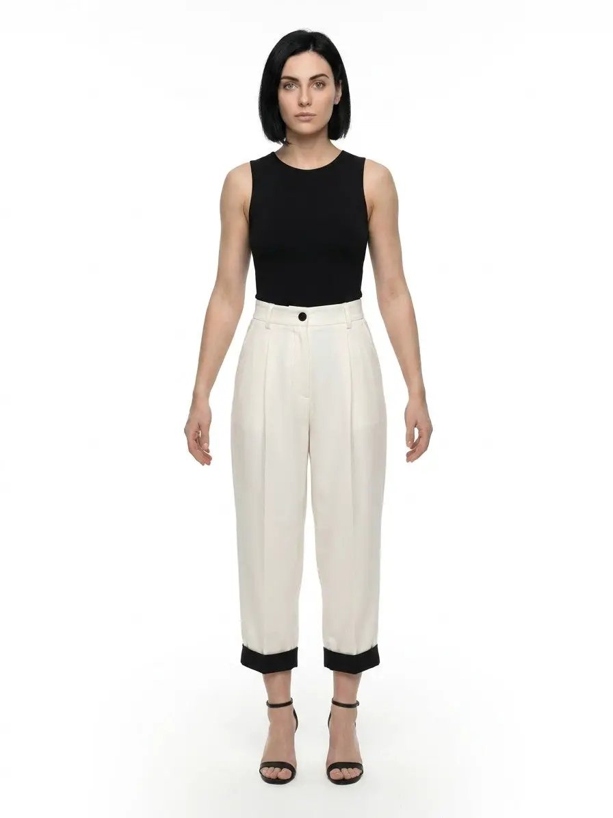 Dolce &amp; Gabbana Sample Sale | Dolce &amp; Gabbana White Virgin Wool Casual Pants - | Designer outlet