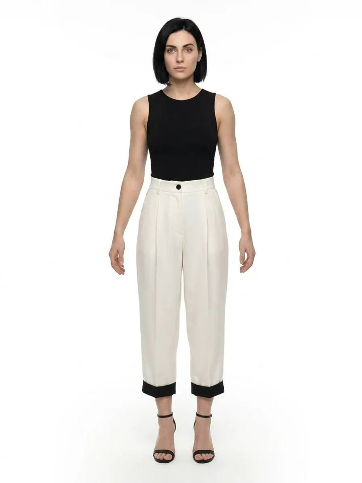 Dolce &amp; Gabbana Sample Sale | Dolce &amp; Gabbana White Virgin Wool Casual Pants - | Designer outlet