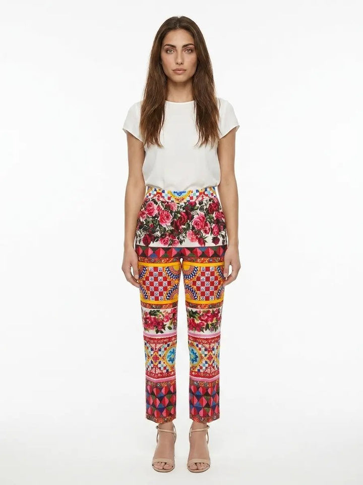 Dolce &amp; Gabbana Sample Sale | Dolce &amp; Gabbana Multicolor Cotton Casual Pants - | Designer outlet