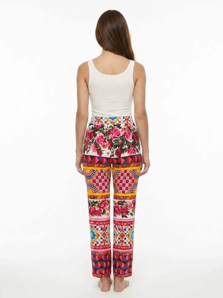 Dolce &amp; Gabbana Sample Sale | Dolce &amp; Gabbana Multicolor Cotton Casual Pants - | Designer outlet