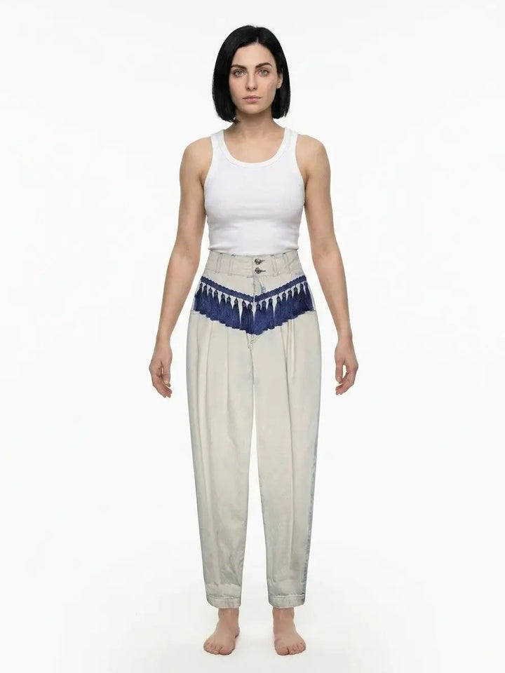 Dolce &amp; Gabbana Sample Sale | Dolce &amp; Gabbana Navy Blue Cotton Casual Pants - | Designer outlet