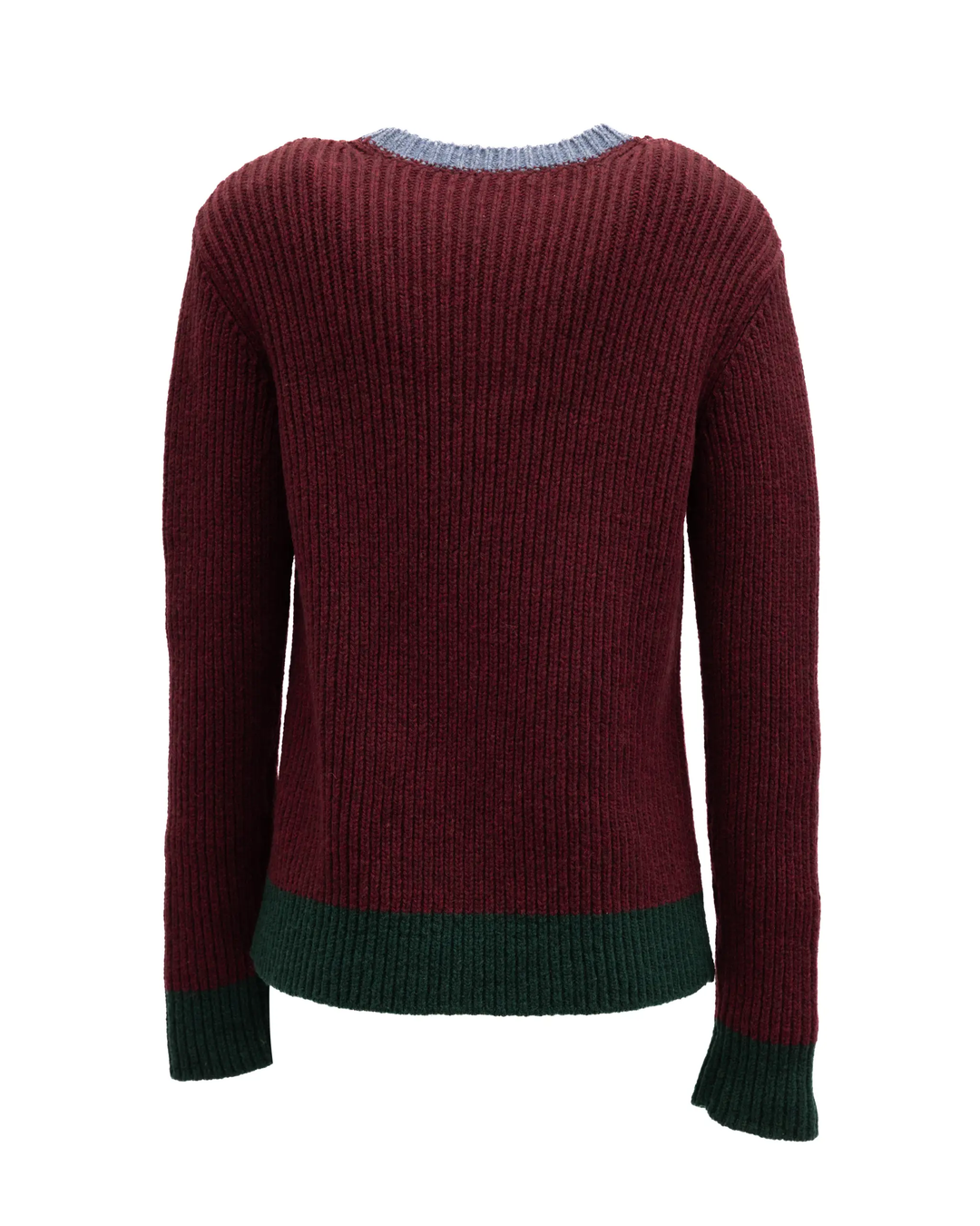 Valentino Garavani Sample Sale | Valentino Garavani Burgundy Ribbed Knit Sweater - | Designer outlet