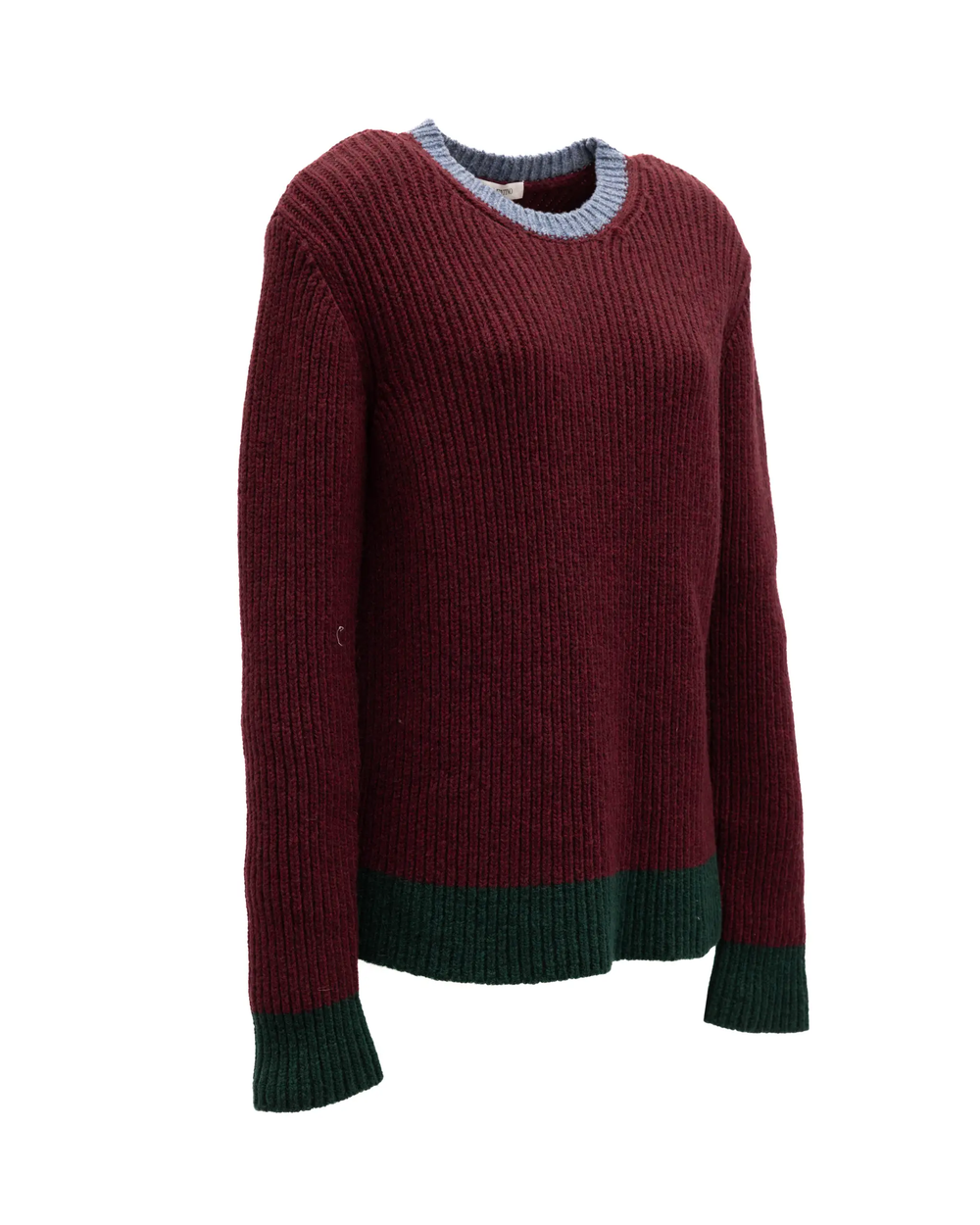 Valentino Garavani Sample Sale | Valentino Garavani Burgundy Ribbed Knit Sweater - | Designer outlet