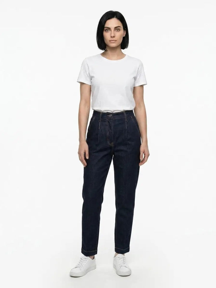 Dolce &amp; Gabbana Sample Sale | Dolce &amp; Gabbana Navy Blue Cotton Straight-Leg Jeans - | Designer outlet
