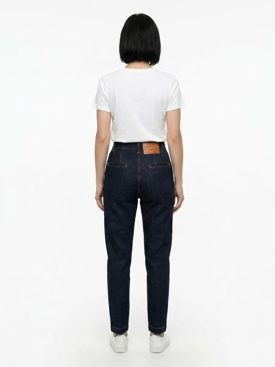 Dolce &amp; Gabbana Sample Sale | Dolce &amp; Gabbana Navy Blue Cotton Straight-Leg Jeans - | Designer outlet