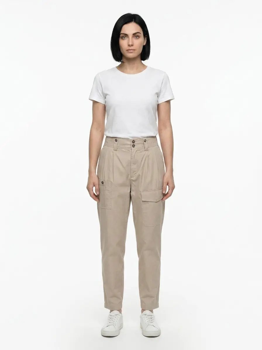 Dolce &amp; Gabbana Sample Sale | Dolce &amp; Gabbana Beige Cotton Cargo Pants - | Designer outlet
