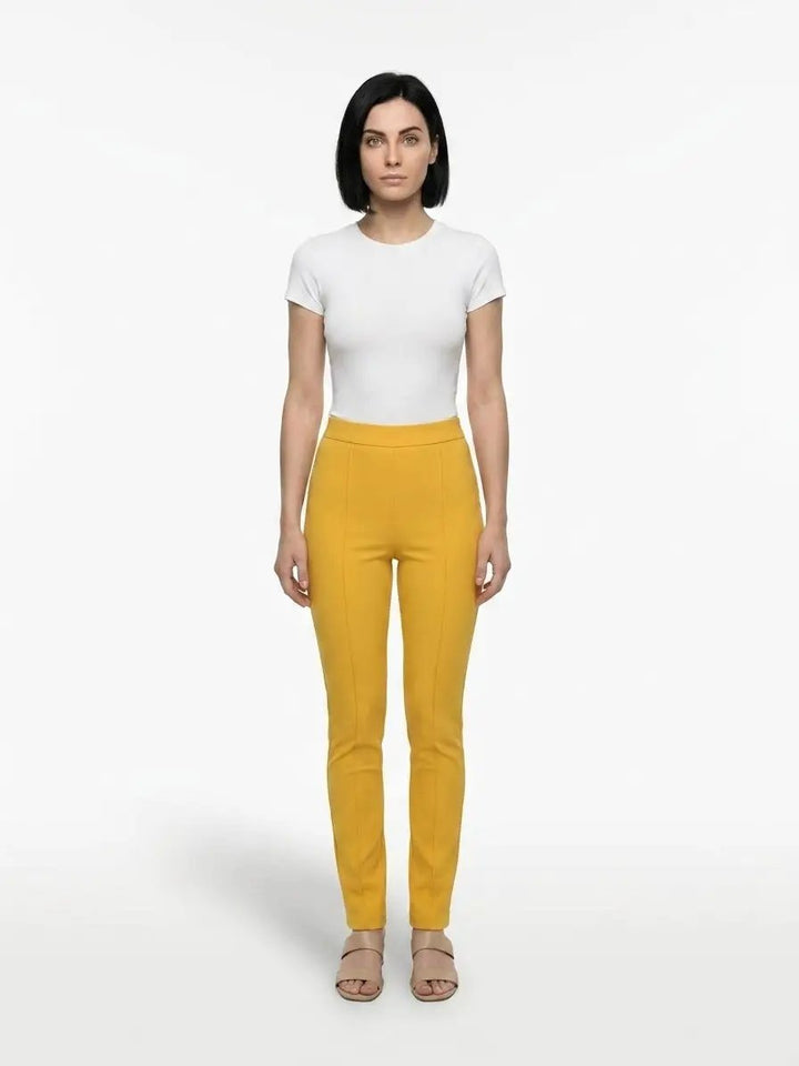 Dolce &amp; Gabbana Sample Sale | Dolce &amp; Gabbana Yellow Polyester Skinny Pants - | Designer outlet