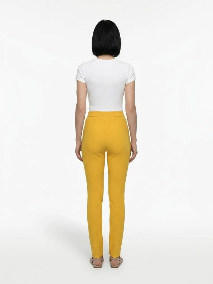 Dolce &amp; Gabbana Sample Sale | Dolce &amp; Gabbana Yellow Polyester Skinny Pants - | Designer outlet
