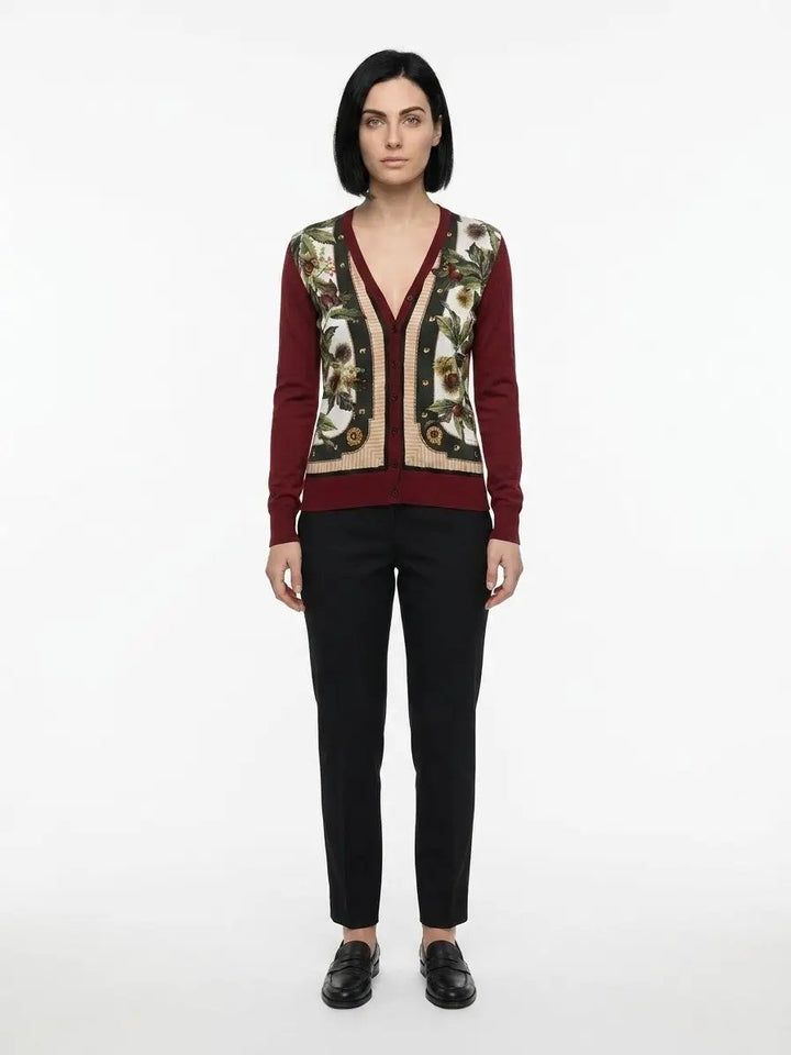 Dolce &amp; Gabbana Sample Sale | Dolce &amp; Gabbana Multicolor Silk Cardigan - | Designer outlet