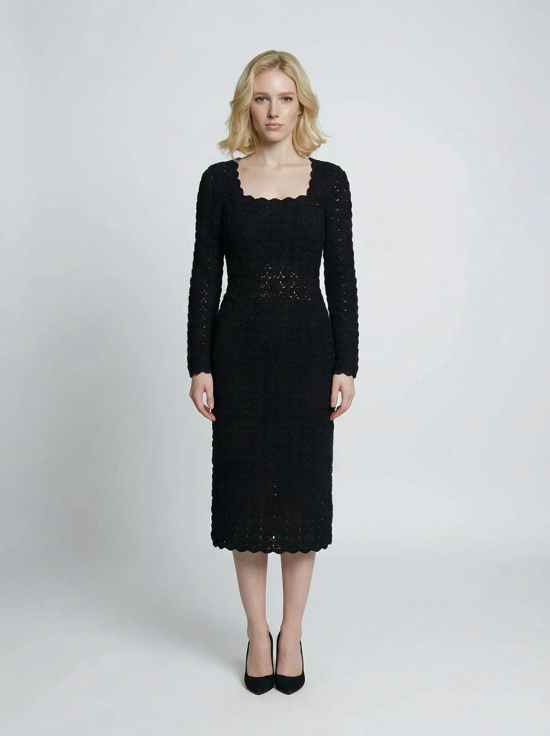 Dolce & Gabbana Sample Sale | Dolce & Gabbana Black Cashmere Casual Dress - | Designer outlet