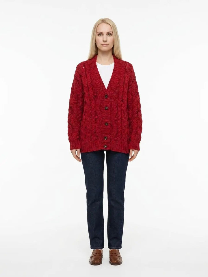 Dolce &amp; Gabbana Sample Sale | Dolce &amp; Gabbana Bordeaux Virgin Wool Cardigan - | Designer outlet