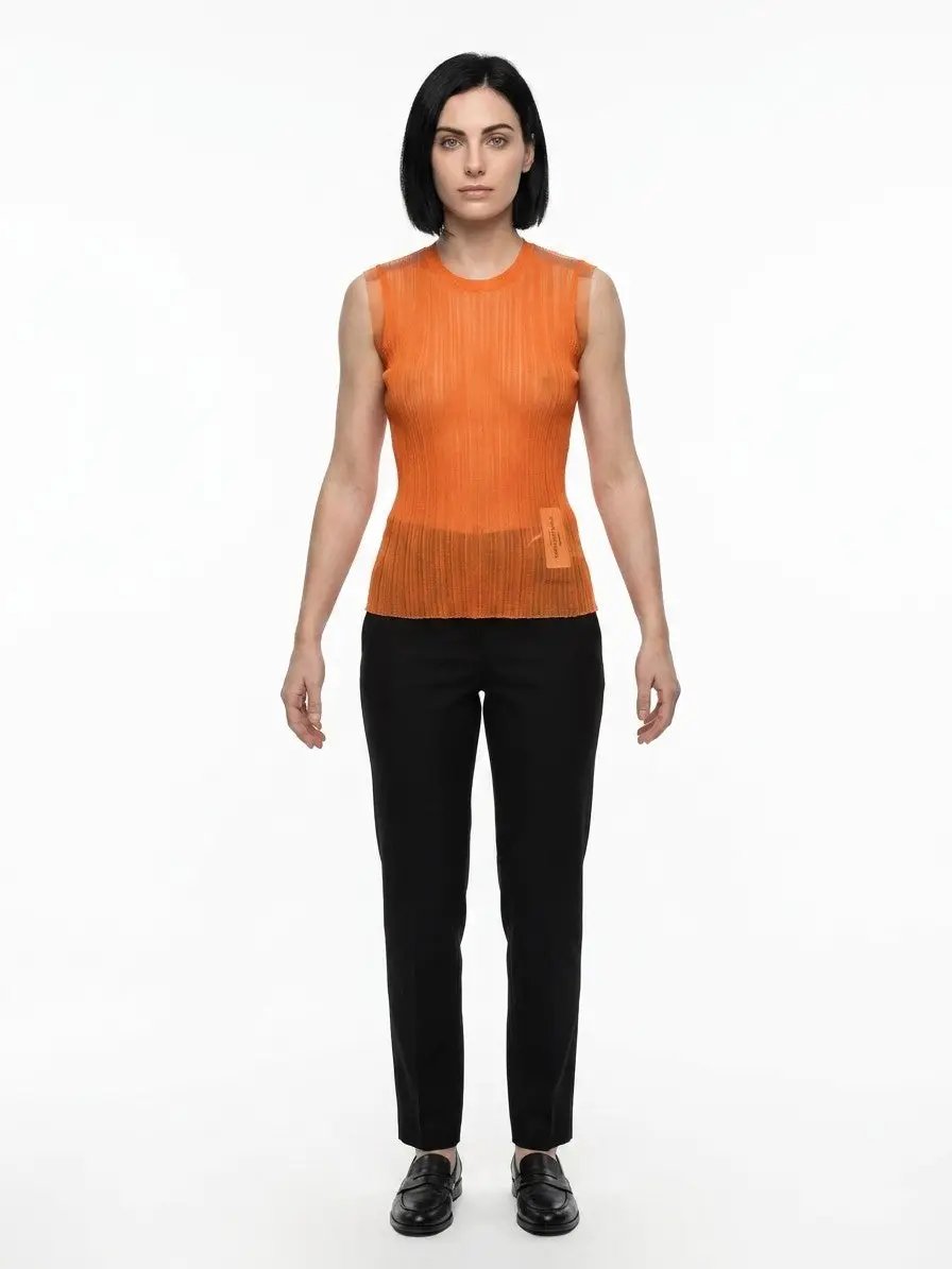 Dolce &amp; Gabbana Sample Sale | Dolce &amp; Gabbana Orange Polyester Tank Tops - | Designer outlet