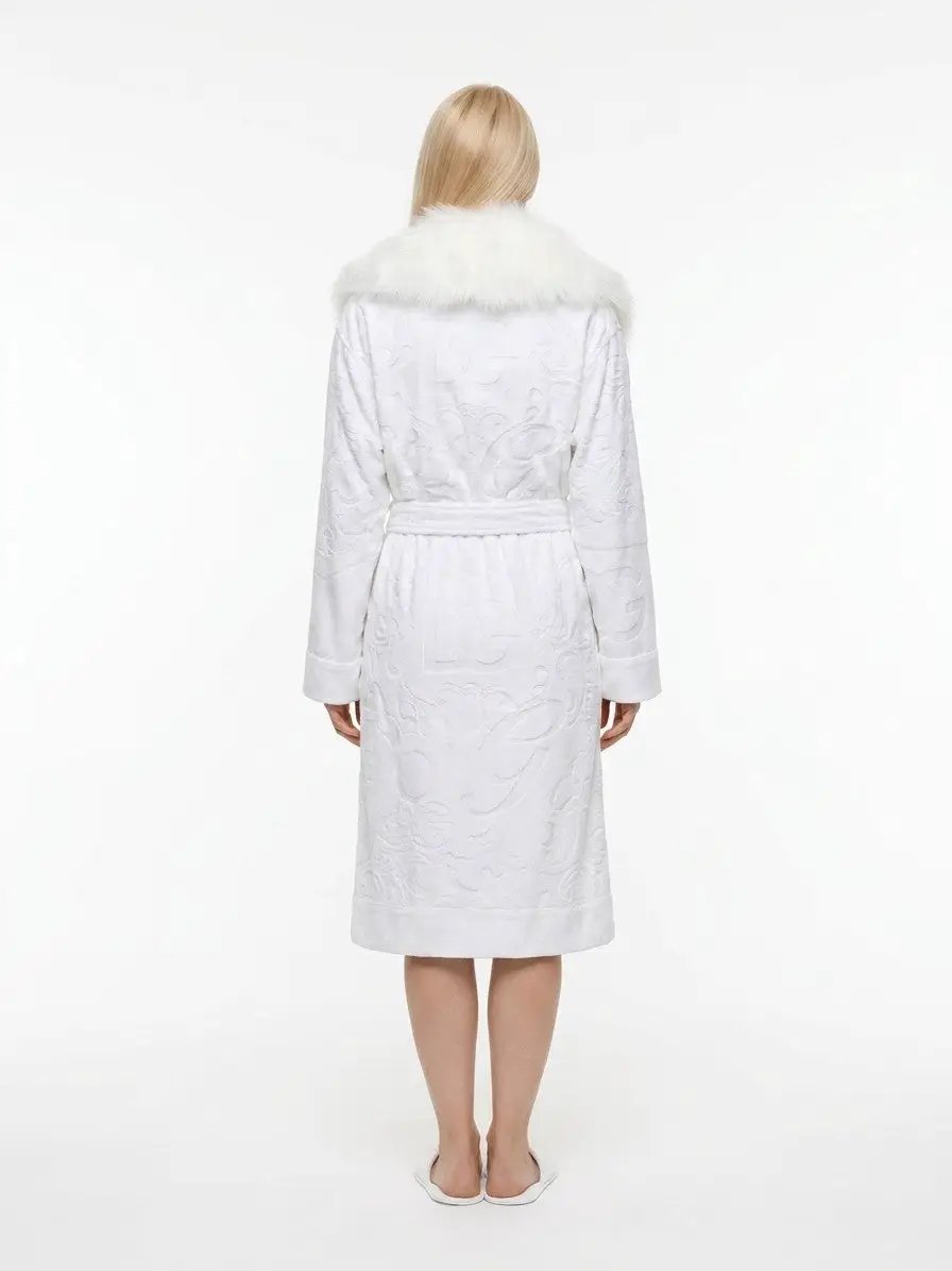 Dolce &amp; Gabbana Sample Sale | Dolce &amp; Gabbana White Cotton Coat - | Designer outlet