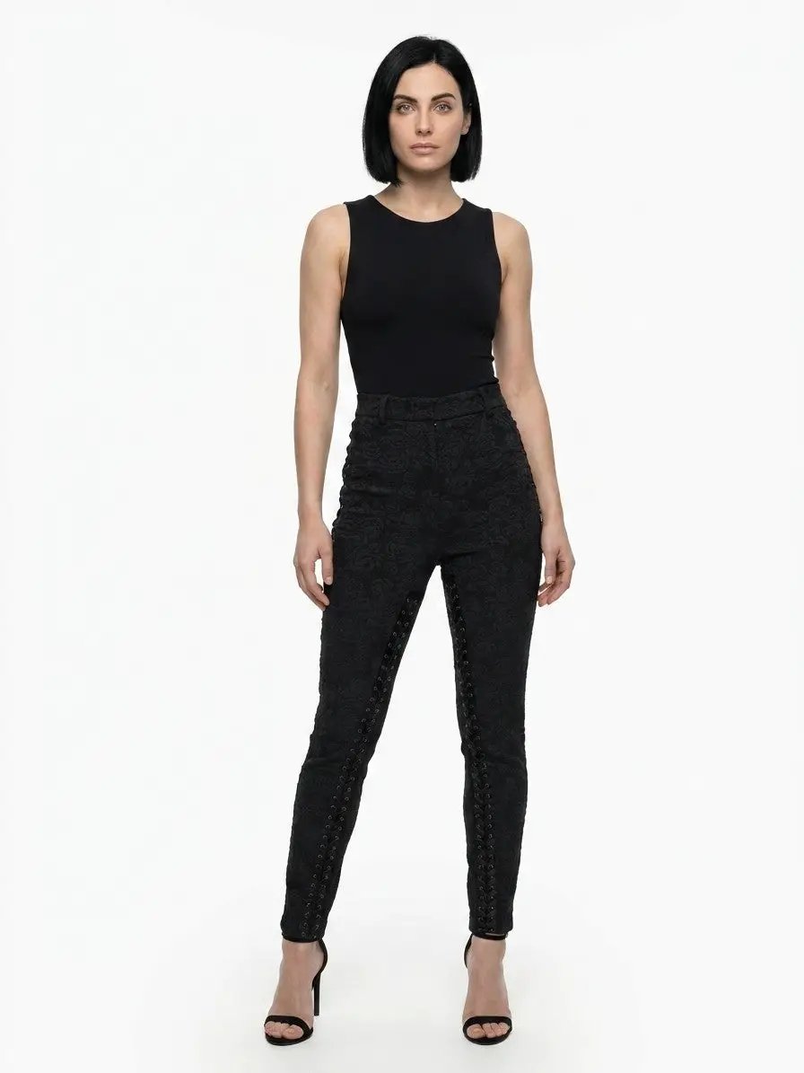 Dolce &amp; Gabbana Sample Sale | Dolce &amp; Gabbana Black Cotton Skinny Pants - | Designer outlet