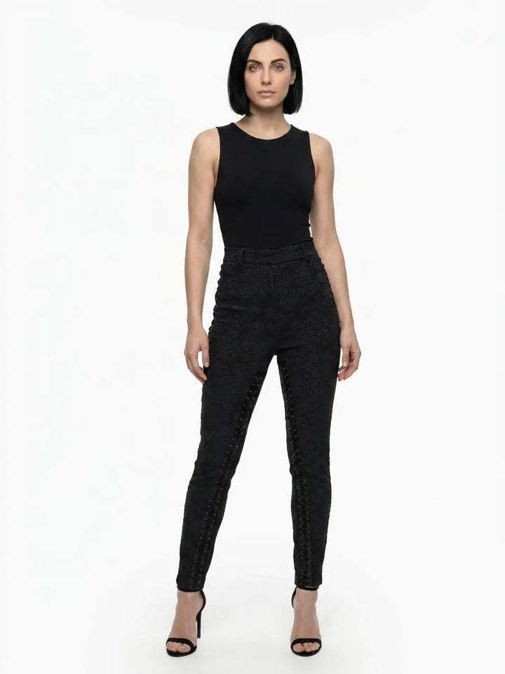 Dolce &amp; Gabbana Sample Sale | Dolce &amp; Gabbana Black Cotton Skinny Pants - | Designer outlet
