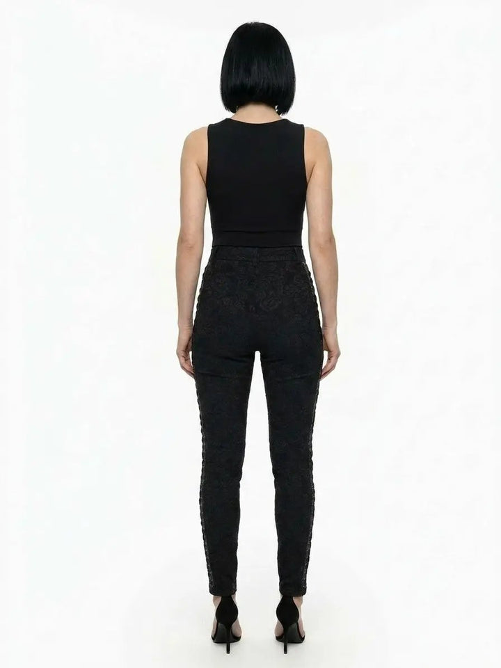 Dolce &amp; Gabbana Sample Sale | Dolce &amp; Gabbana Black Cotton Skinny Pants - | Designer outlet