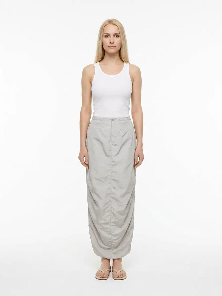 Dolce &amp; Gabbana Sample Sale | Dolce &amp; Gabbana Gray Polyamide Long Skirt - | Designer outlet