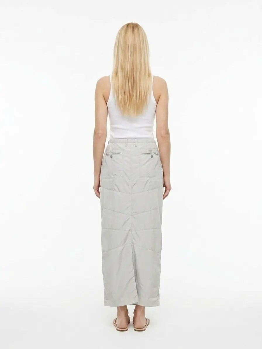 Dolce & Gabbana Sample Sale | Dolce & Gabbana Gray Polyamide Long Skirt - | Designer outlet
