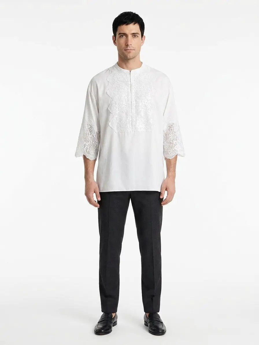 Dolce & Gabbana Sample Sale | Dolce & Gabbana White Cotton Dress Shirt - | Designer outlet