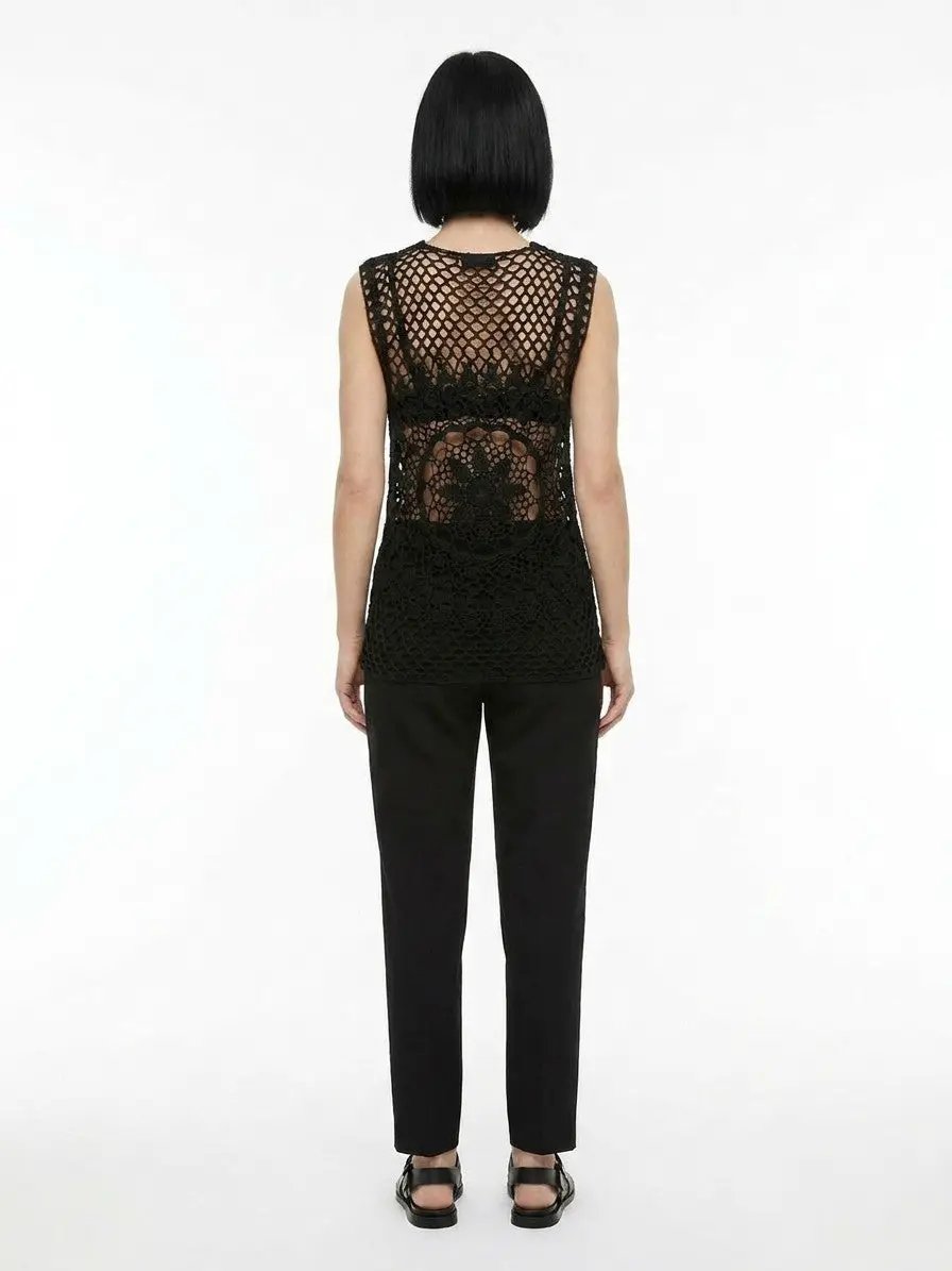Dolce &amp; Gabbana Sample Sale | Dolce &amp; Gabbana Black Cotton Sleeveles T-Shirt - | Designer outlet