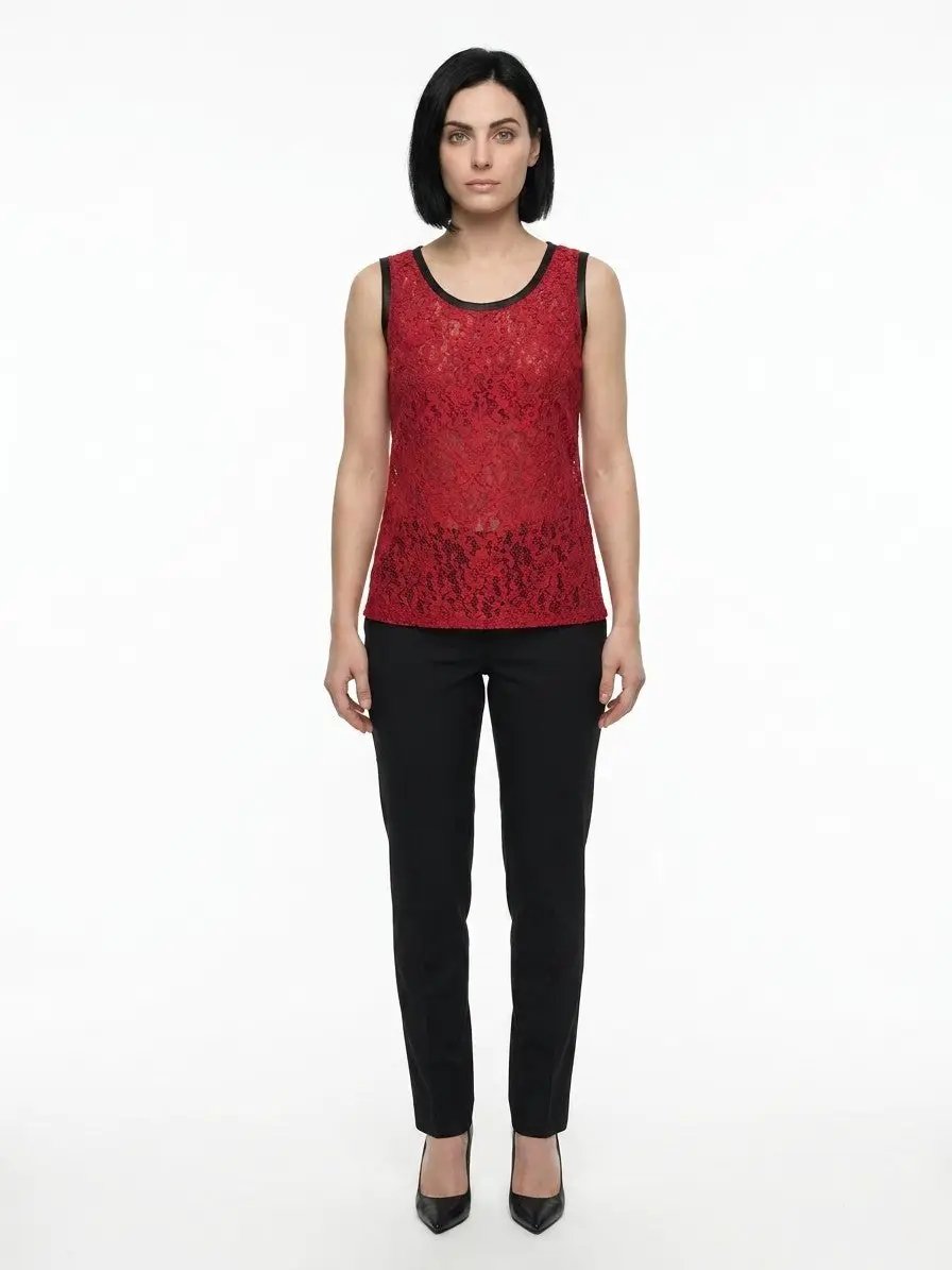 Dolce &amp; Gabbana Sample Sale | Dolce &amp; Gabbana Bordeaux Acetate Sleeveles T-Shirt - | Designer outlet