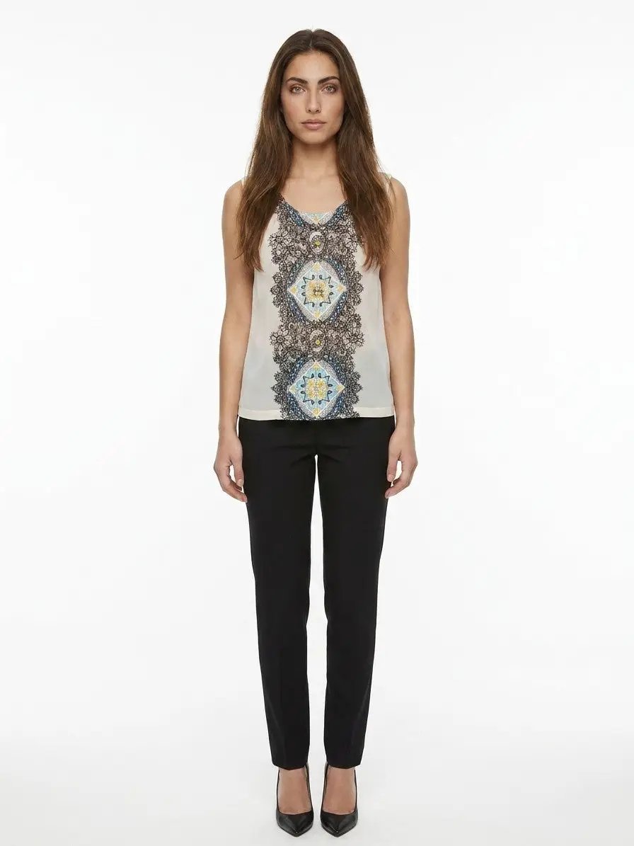 Dolce &amp; Gabbana Sample Sale | Dolce &amp; Gabbana White Silk Blouse - | Designer outlet