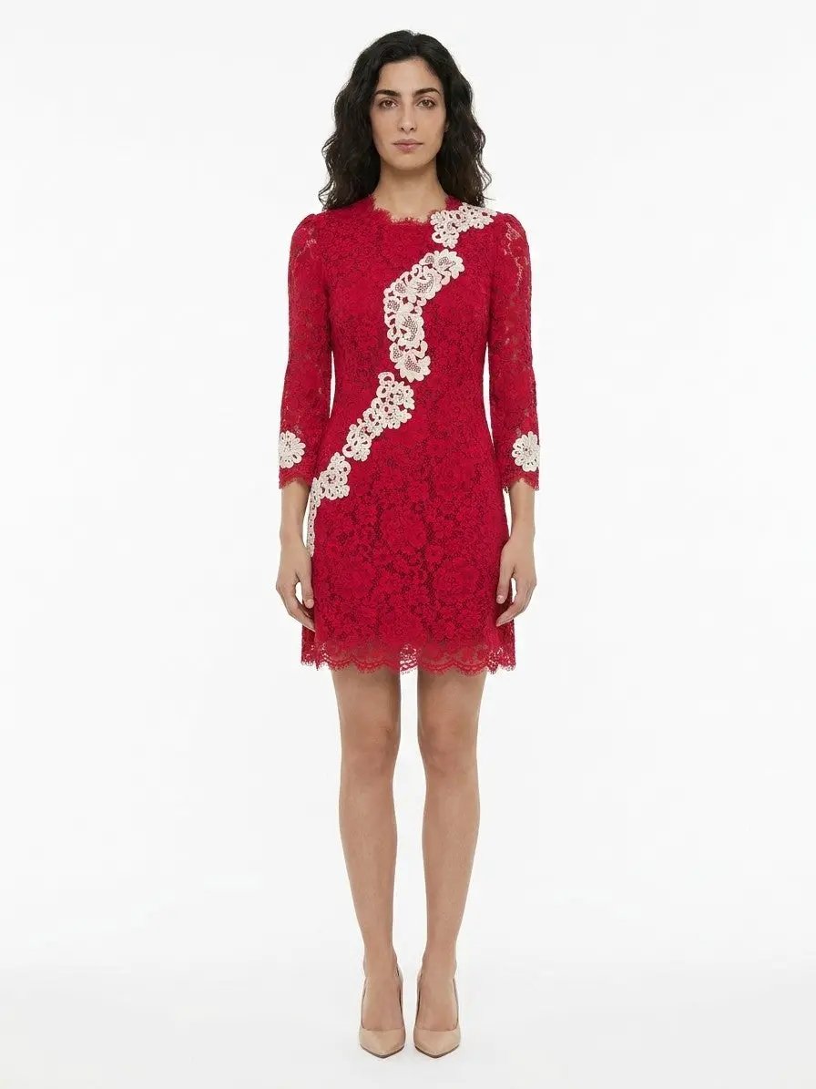 Dolce & Gabbana Sample Sale | Dolce & Gabbana Bicolor Cotton Cocktail Dress - | Designer outlet