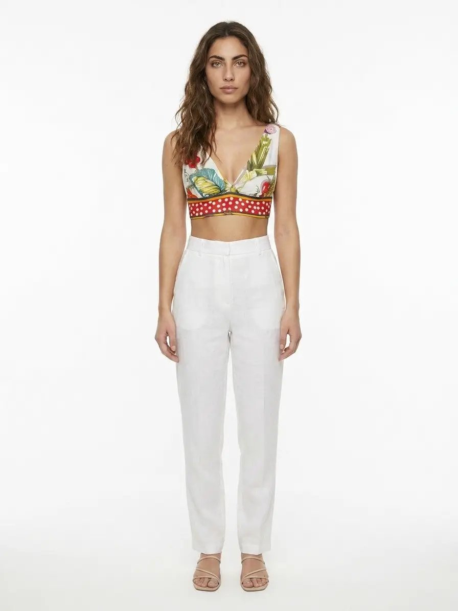 Dolce &amp; Gabbana Sample Sale | Dolce &amp; Gabbana Multicolor Silk Sleeveles T-Shirt - | Designer outlet
