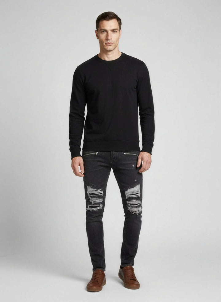Balmain Sample Sale | Balmain Black Cotton Slim Fit Jeans - | Designer outlet