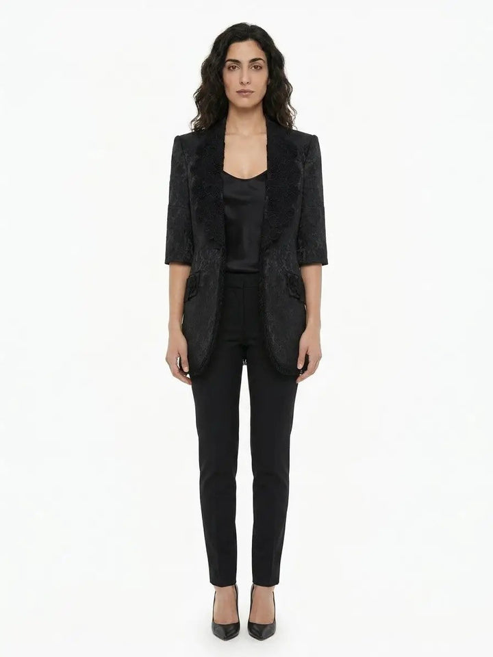 Dolce &amp; Gabbana Sample Sale | Dolce &amp; Gabbana Black Silk Blazer - | Designer outlet