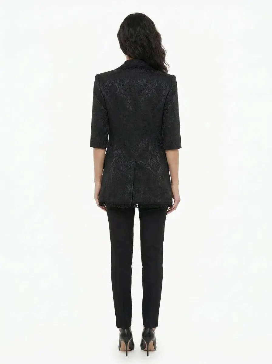 Dolce &amp; Gabbana Sample Sale | Dolce &amp; Gabbana Black Silk Blazer - | Designer outlet