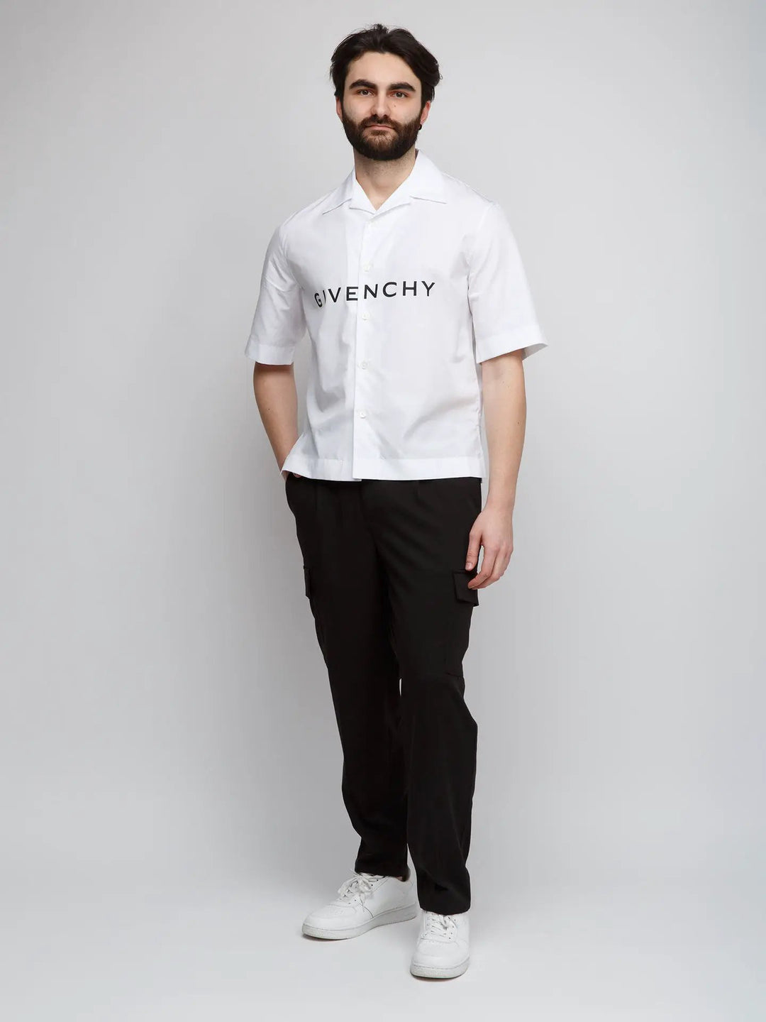 Givenchy Sample Sale | Givenchy Bicolor Cotton Shortsleeve Shirt - | Designer outlet