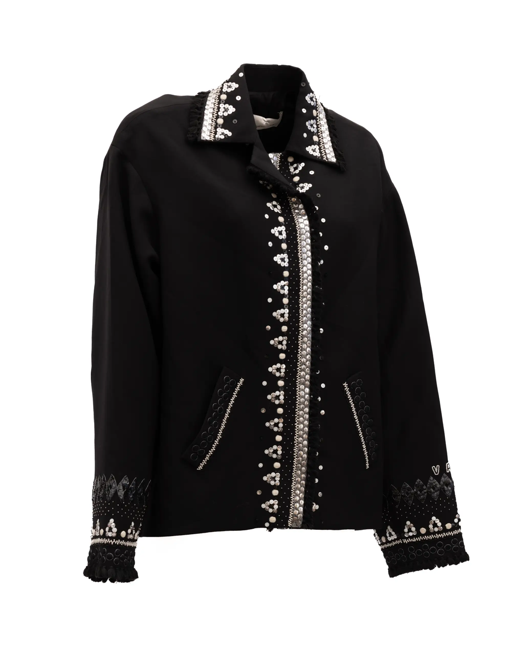 Valentino Garavani Sample Sale | Valentino Garavani Black Embellished Jacket - | Designer outlet