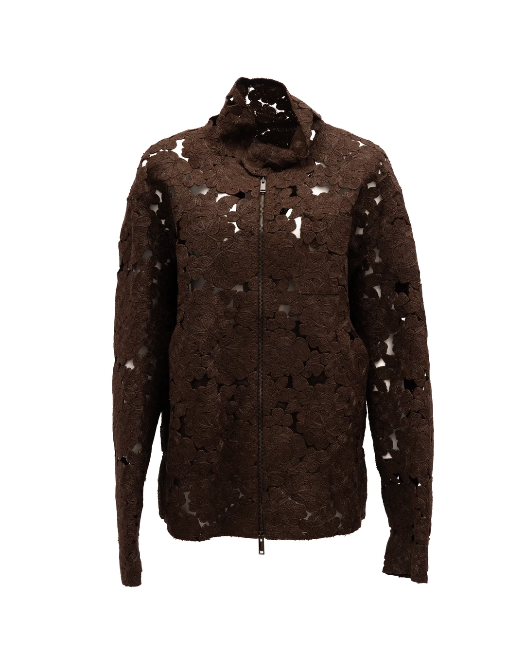 Valentino Garavani Sample Sale | Valentino Garavani Brown Floral Lace Jacket - | Designer outlet