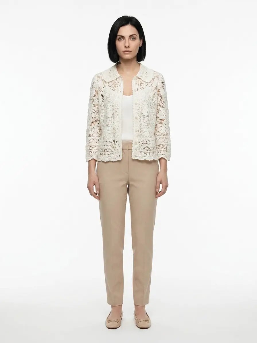 Dolce & Gabbana Sample Sale | Dolce & Gabbana White Cotton Cardigan - | Designer outlet
