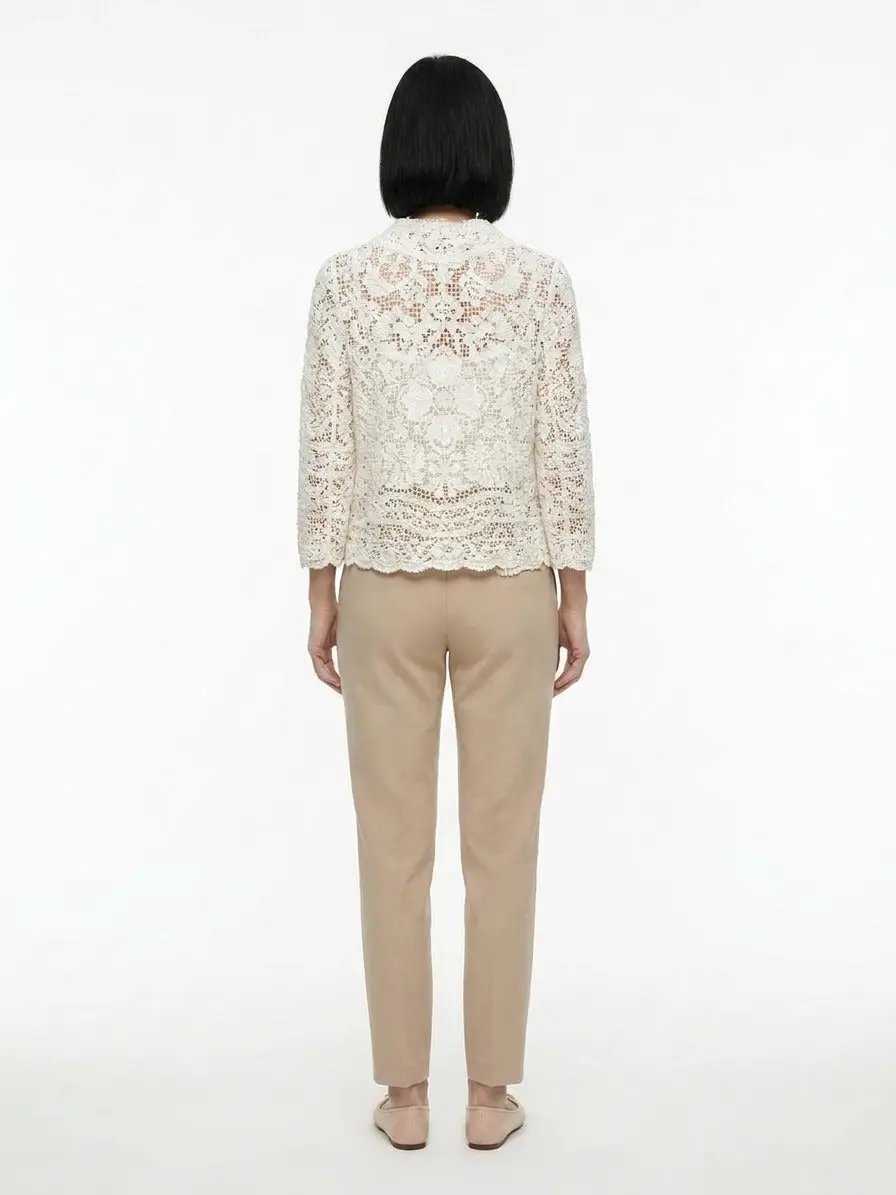 Dolce & Gabbana Sample Sale | Dolce & Gabbana White Cotton Cardigan - | Designer outlet