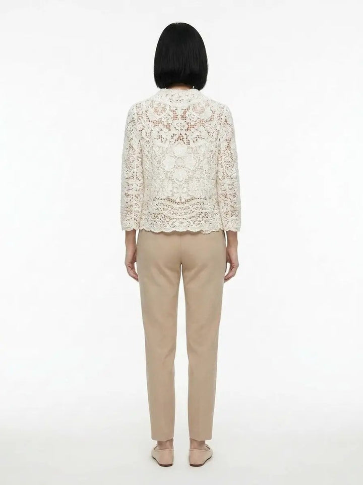 Dolce &amp; Gabbana Sample Sale | Dolce &amp; Gabbana White Cotton Cardigan - | Designer outlet