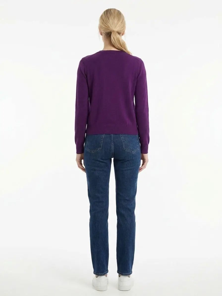 Dolce &amp; Gabbana Sample Sale | Dolce &amp; Gabbana Purple Cashmere Cardigan - | Designer outlet
