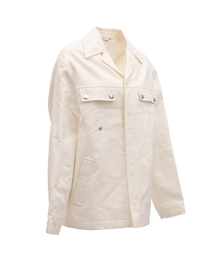 Valentino Garavani Sample Sale | Valentino Garavani Ivory Oversized Shirt Jacket - | Designer outlet