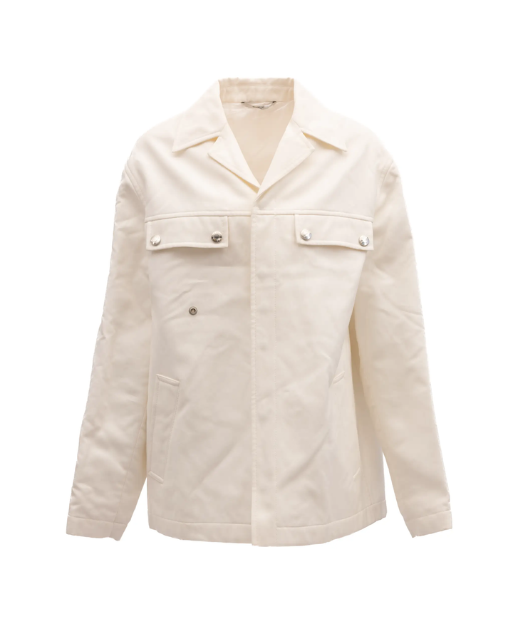 Valentino Garavani Sample Sale | Valentino Garavani Ivory Oversized Shirt Jacket - | Designer outlet
