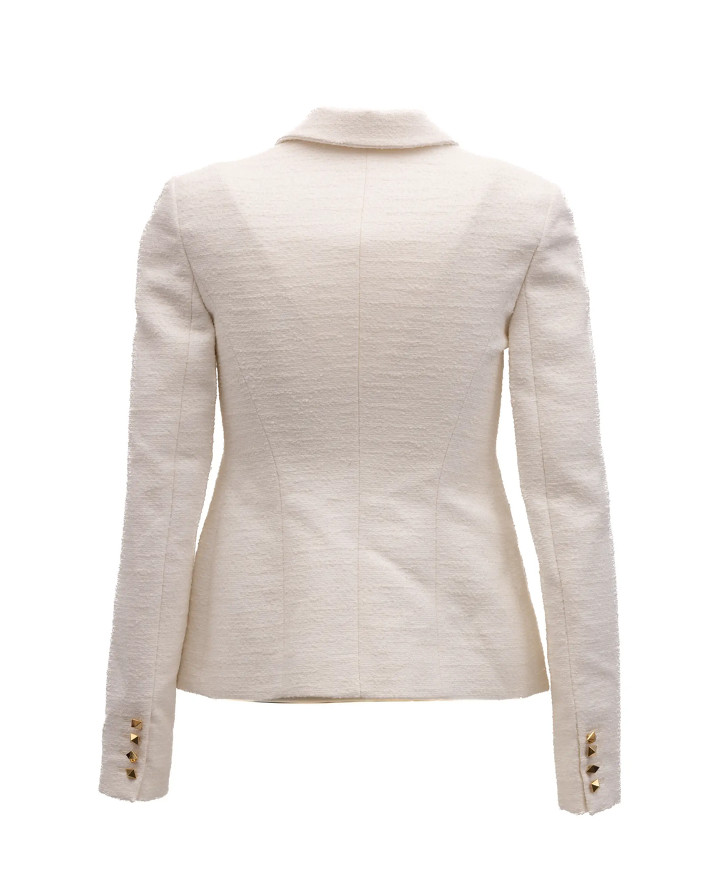 Valentino Garavani Sample Sale | Valentino Garavani Off-White Tailored Blazer with Gold Stud Buttons - | Designer outlet