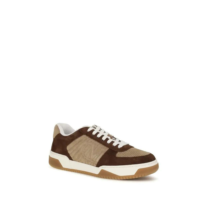 Valentino Garavani Sample Sale | Valentino Garavani Brown Napa Leather / Calf Bos Taurus Athletic Sneakers - | Designer outlet