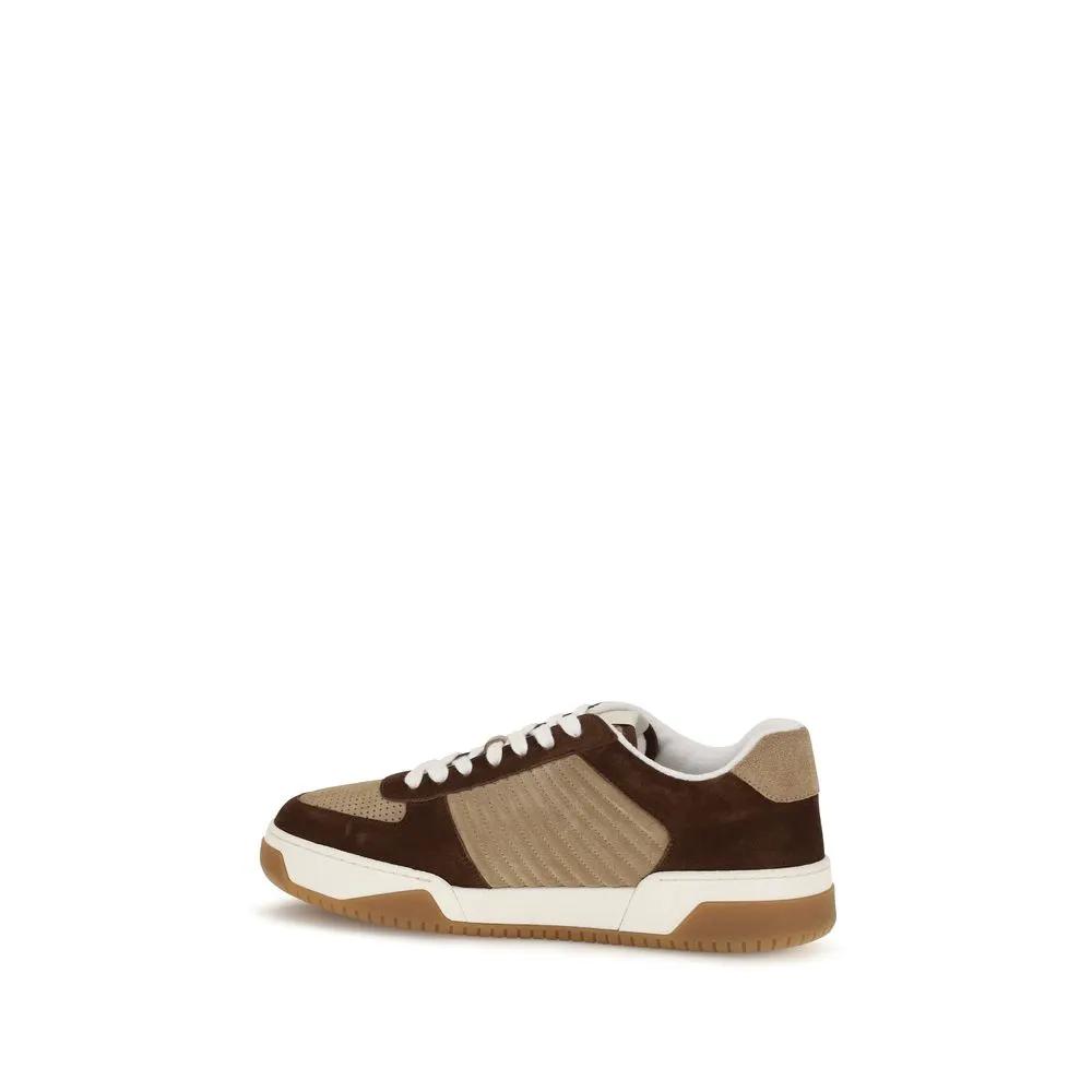 Valentino Garavani Sample Sale | Valentino Garavani Brown Napa Leather / Calf Bos Taurus Athletic Sneakers - | Designer outlet