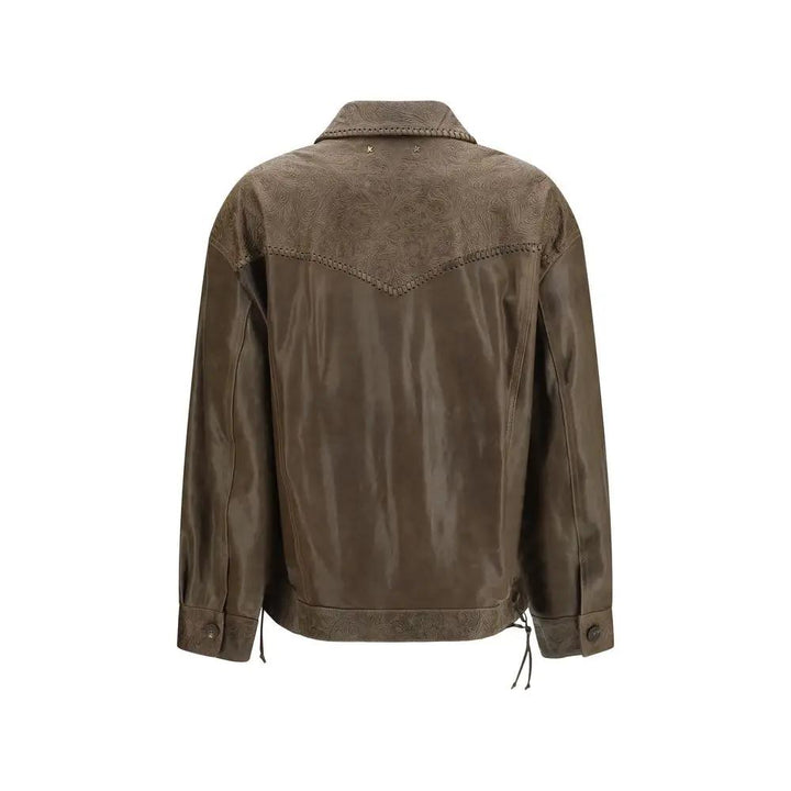 Golden Goose Sample Sale | Golden Goose Brown Calf Leather Bos Taurus Leather Jacket - | Designer outlet
