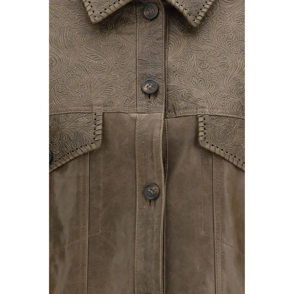 Golden Goose Sample Sale | Golden Goose Brown Calf Leather Bos Taurus Leather Jacket - | Designer outlet