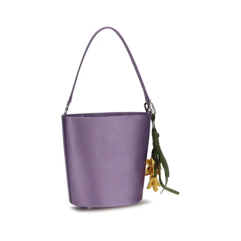 Self-Portrait Sample Sale | Self-Portrait Purple Polyester Backet Bag - | Designer outlet