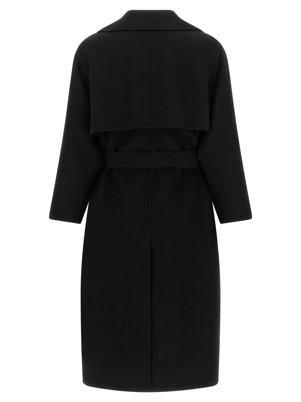 Max Mara Sample Sale | Max Mara Black Virgin Wool Coat - | Designer outlet
