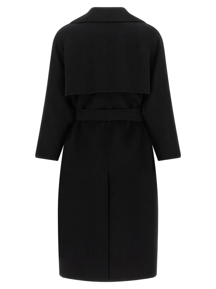 Max Mara Sample Sale | Max Mara Black Virgin Wool Coat - | Designer outlet