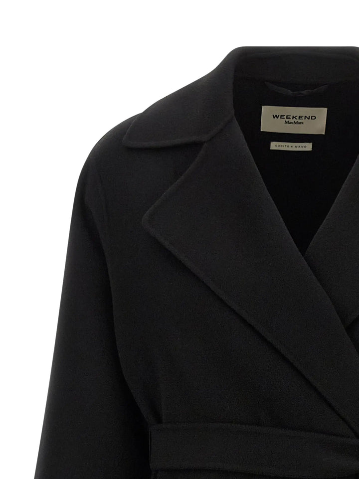 Max Mara Sample Sale | Max Mara Black Virgin Wool Coat - | Designer outlet